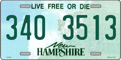 NH license plate 3403513