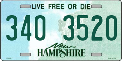 NH license plate 3403520