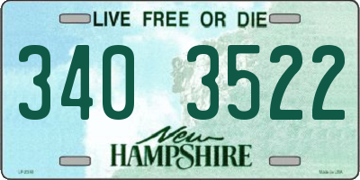 NH license plate 3403522