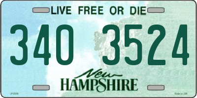 NH license plate 3403524