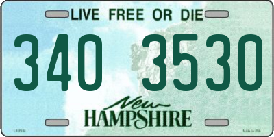 NH license plate 3403530