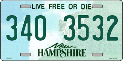 NH license plate 3403532