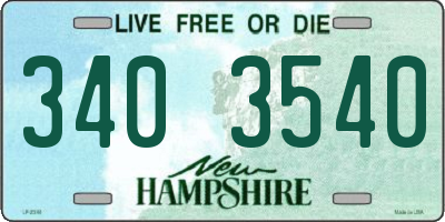 NH license plate 3403540