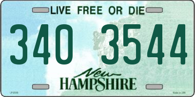NH license plate 3403544