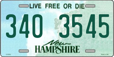 NH license plate 3403545