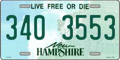 NH license plate 3403553