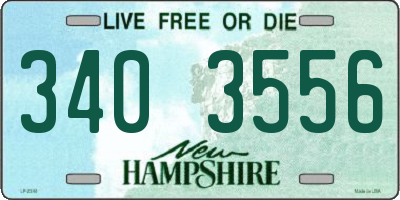 NH license plate 3403556