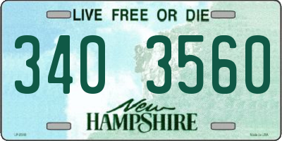 NH license plate 3403560
