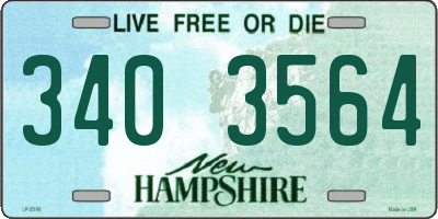 NH license plate 3403564