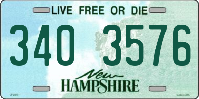 NH license plate 3403576