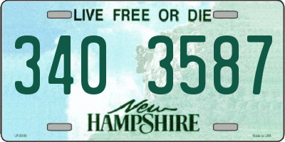 NH license plate 3403587