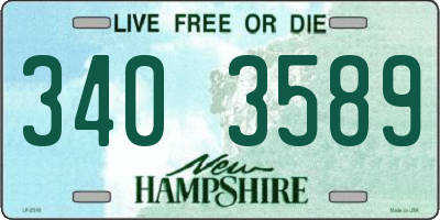 NH license plate 3403589