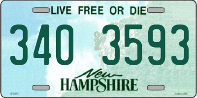 NH license plate 3403593