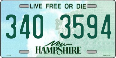 NH license plate 3403594