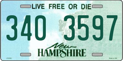 NH license plate 3403597