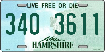 NH license plate 3403611