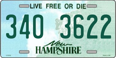 NH license plate 3403622