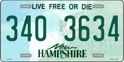 NH license plate 3403634