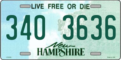 NH license plate 3403636