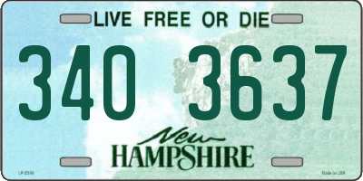 NH license plate 3403637