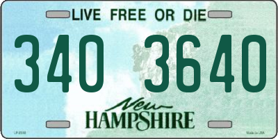 NH license plate 3403640