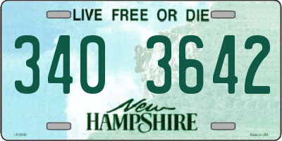 NH license plate 3403642