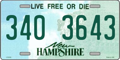 NH license plate 3403643