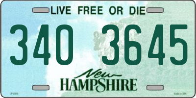 NH license plate 3403645