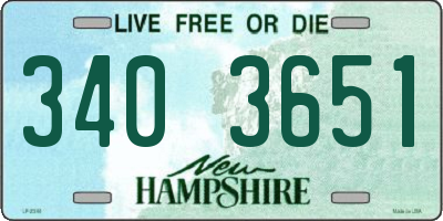 NH license plate 3403651