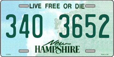NH license plate 3403652