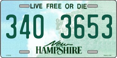 NH license plate 3403653