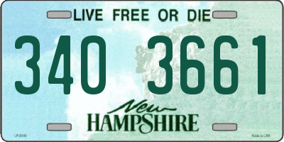 NH license plate 3403661