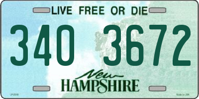 NH license plate 3403672