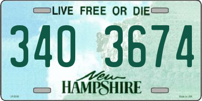 NH license plate 3403674