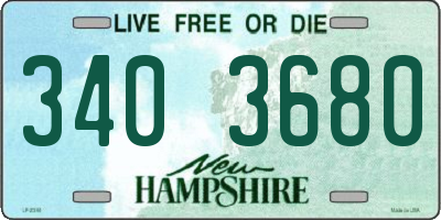 NH license plate 3403680
