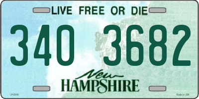 NH license plate 3403682