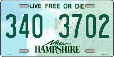 NH license plate 3403702