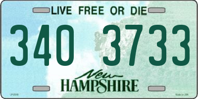 NH license plate 3403733