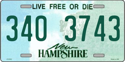 NH license plate 3403743