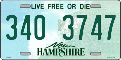 NH license plate 3403747