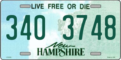 NH license plate 3403748