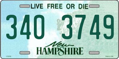 NH license plate 3403749