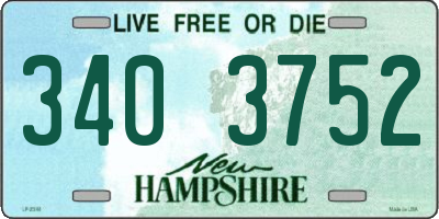 NH license plate 3403752