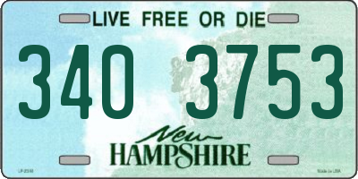 NH license plate 3403753