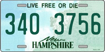 NH license plate 3403756