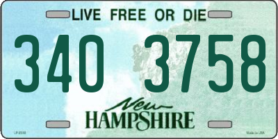 NH license plate 3403758