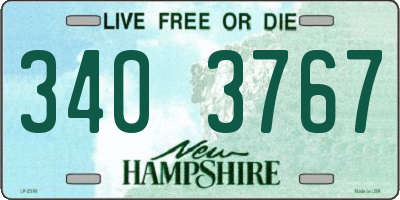 NH license plate 3403767