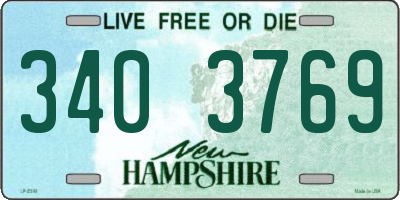 NH license plate 3403769