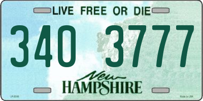 NH license plate 3403777