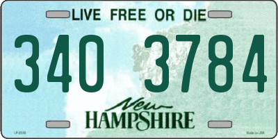 NH license plate 3403784